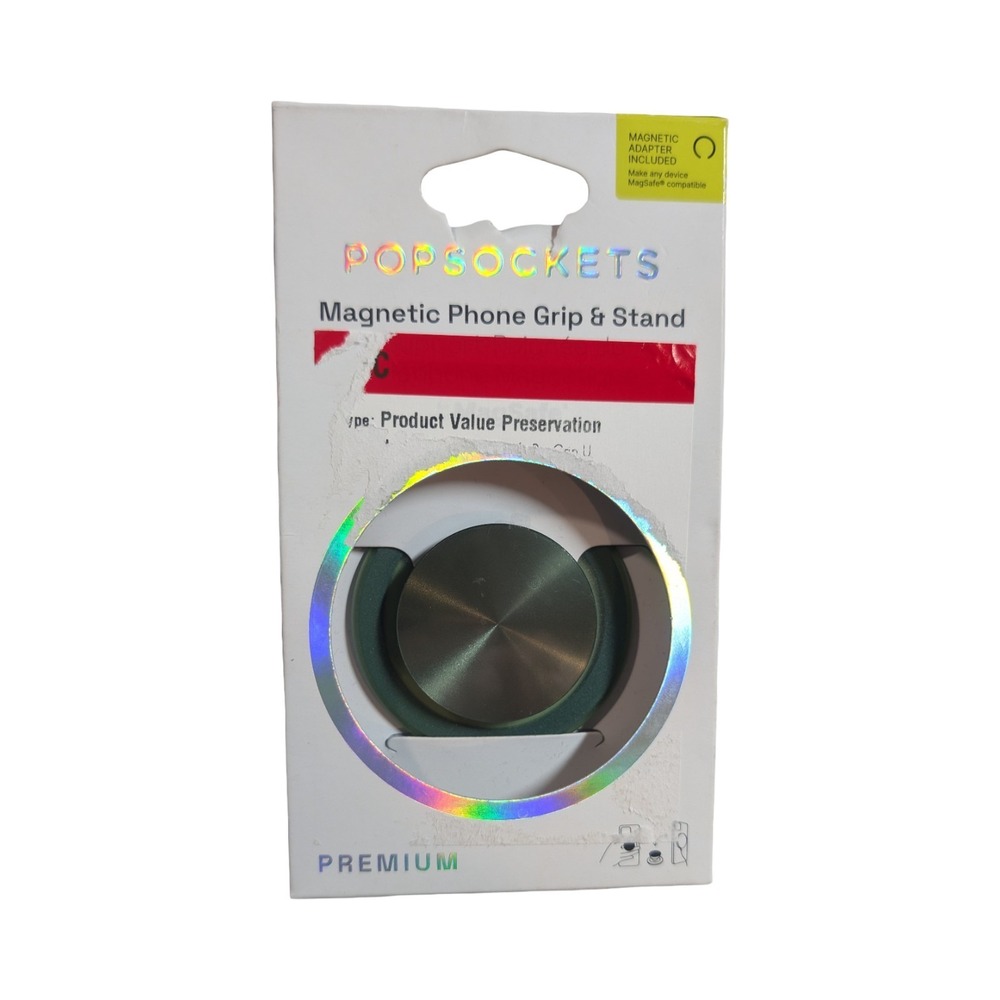 32-O PopSockets Premium MagSafe Round Phone Grip‎ & Stand for iPhone Olive Green
